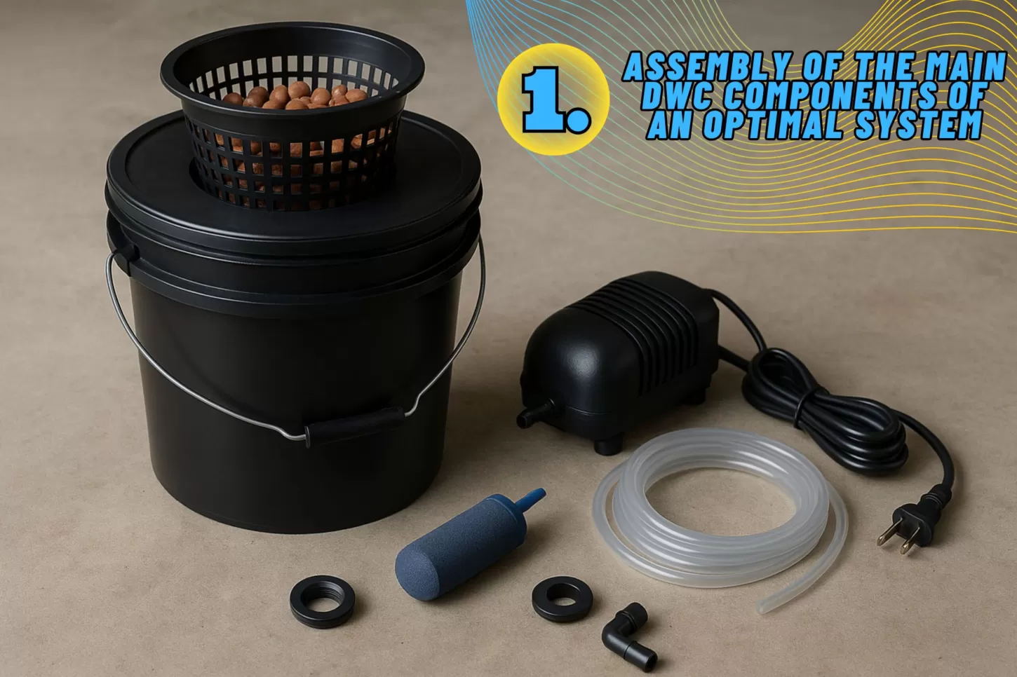 Assembly of the main DWC components of an optimal system
