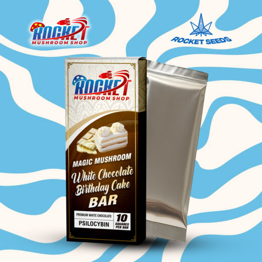 Magic Mushroom White Chocolate Birthday Cake Bar